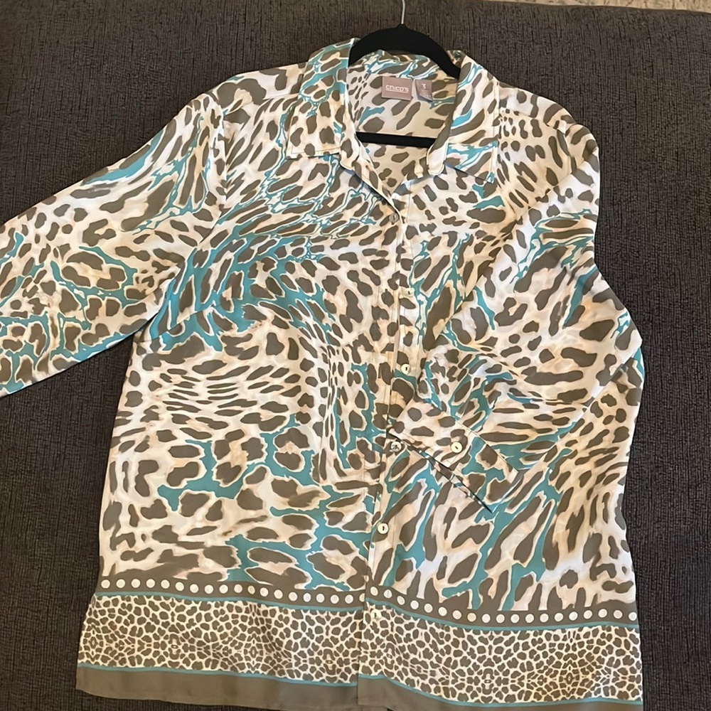 Animal print blouse